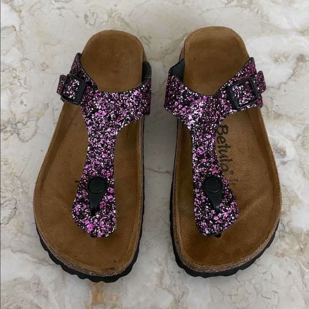 Betula by Birkenstock Gizeh Sandals – Pink Glitter – Size 5 - Picture 4 of 13